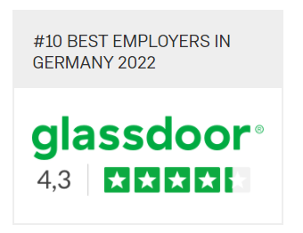 Glassdoor #10 best employers in Germany 2022